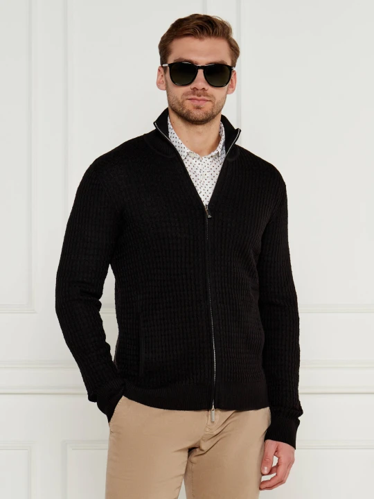 Zdjęcie produktu Emporio Armani Kardigan | Regular Fit | z dodatkiem wełny czarny