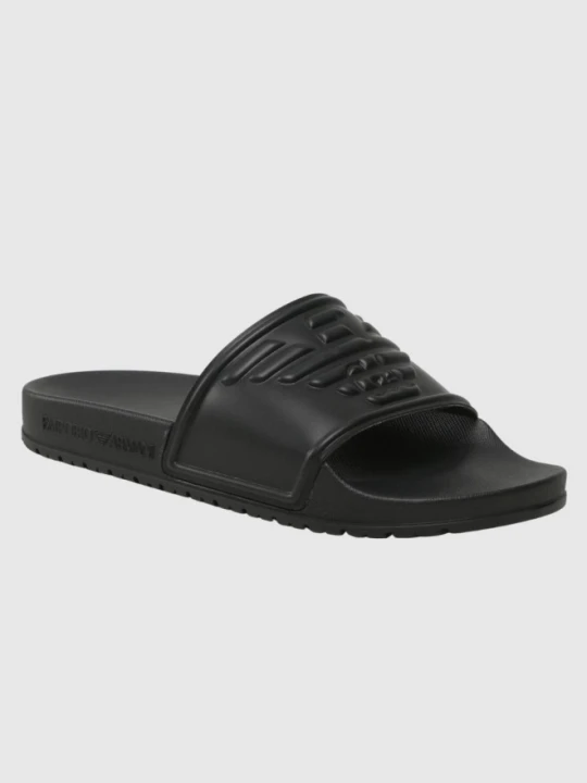 Zdjęcie produktu EMPORIO ARMANI Klapki czarne z logo, Rozmiar 41