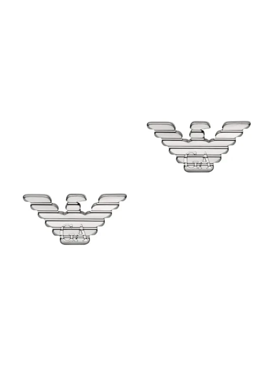 Zdjęcie produktu Emporio Armani kolczyki męskie ze stali nierdzewnej Eagle Logo srebrny