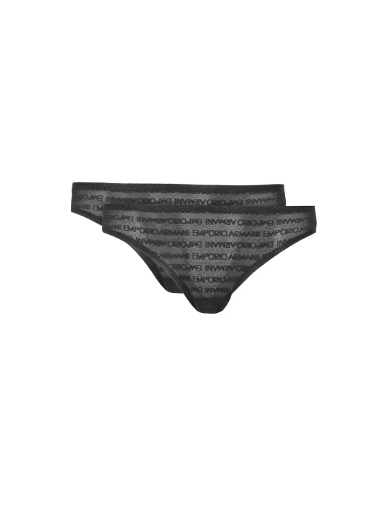 Zdjęcie produktu Emporio Armani Koronkowe figi 2-pack czarny