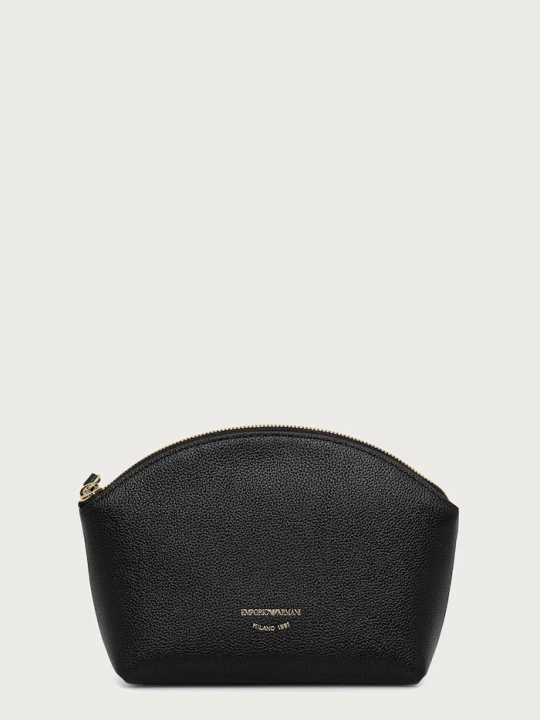 Zdjęcie produktu Emporio Armani kosmetyczka damska skórzana czarny