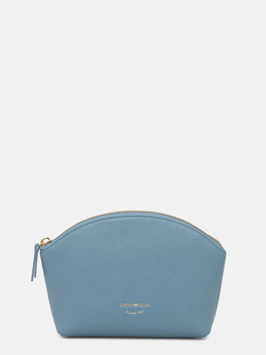 Zdjęcie produktu Emporio Armani kosmetyczka damska skórzana turkusowy