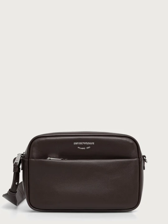 Zdjęcie produktu Emporio Armani listonoszka damska skórzana brązowy