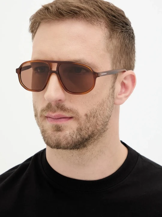 Zdjęcie produktu Emporio Armani okulary przeciwsłoneczne brązowy