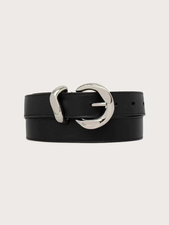 Zdjęcie produktu Emporio Armani pasek damski skórzany czarny