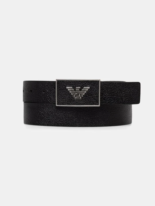 Zdjęcie produktu Emporio Armani pasek męski skórzany czarny