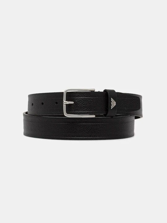 Zdjęcie produktu Emporio Armani pasek skórzany czarny