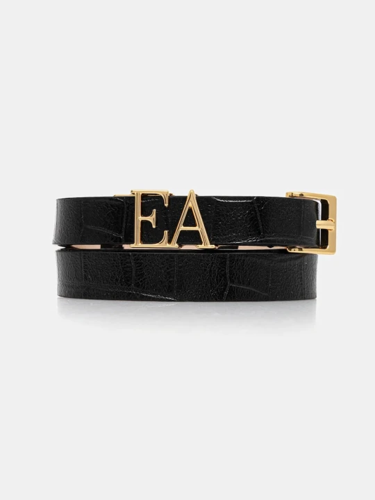 Zdjęcie produktu Emporio Armani pasek skórzany czarny