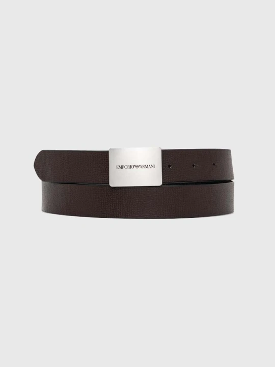 Zdjęcie produktu Emporio Armani pasek skórzany czarny