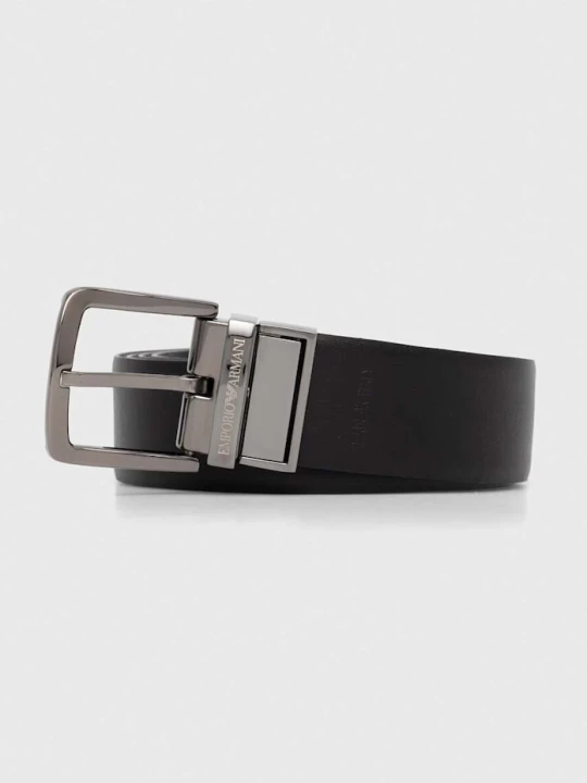 Zdjęcie produktu Emporio Armani pasek dwustronny męski czarny