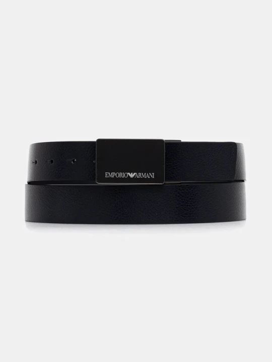 Zdjęcie produktu Emporio Armani pasek skórzany granatowy