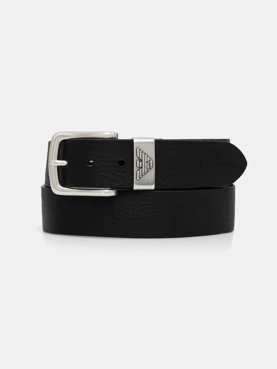Zdjęcie produktu Emporio Armani pasek męski skórzany czarny