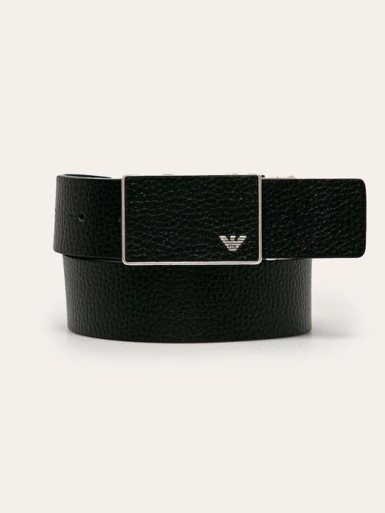 Zdjęcie produktu Emporio Armani pasek dwustronny męski skórzany czarny