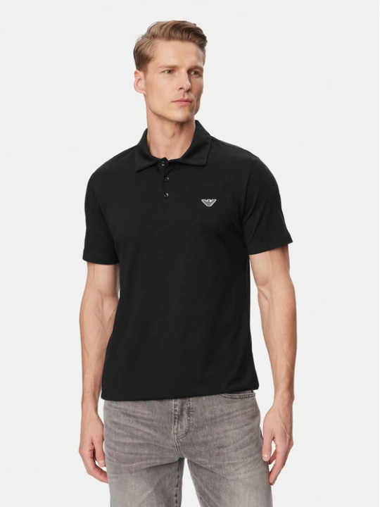 Zdjęcie produktu Emporio Armani Polo EM000571 AF20424 UC001 Czarny Regular Fit