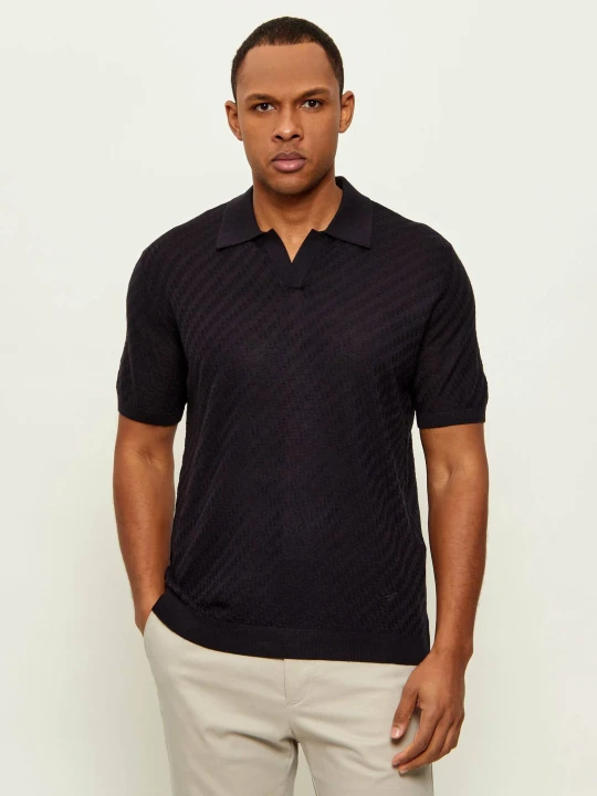 Zdjęcie produktu Emporio Armani Polo | Regular Fit | z dodatkiem wełny granatowy