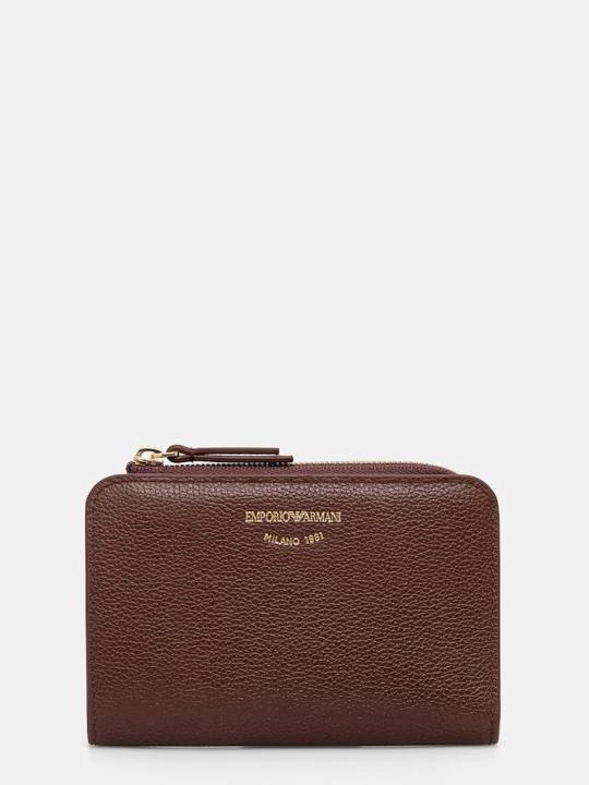 Zdjęcie produktu Emporio Armani portfel damski skórzany brązowy