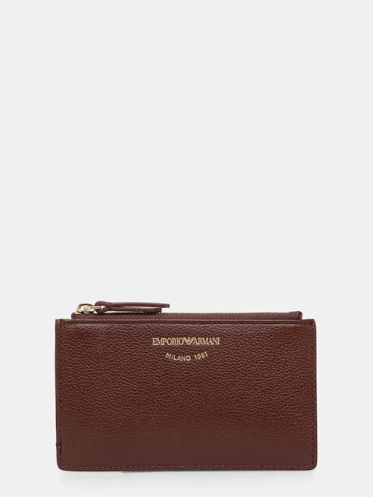 Zdjęcie produktu Emporio Armani portfel damski skórzany brązowy