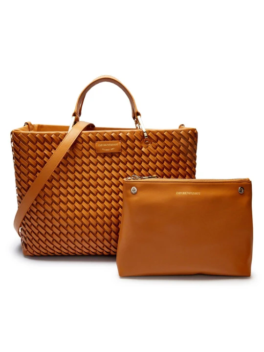 Zdjęcie produktu Emporio Armani Shopperka + saszetka brązowy