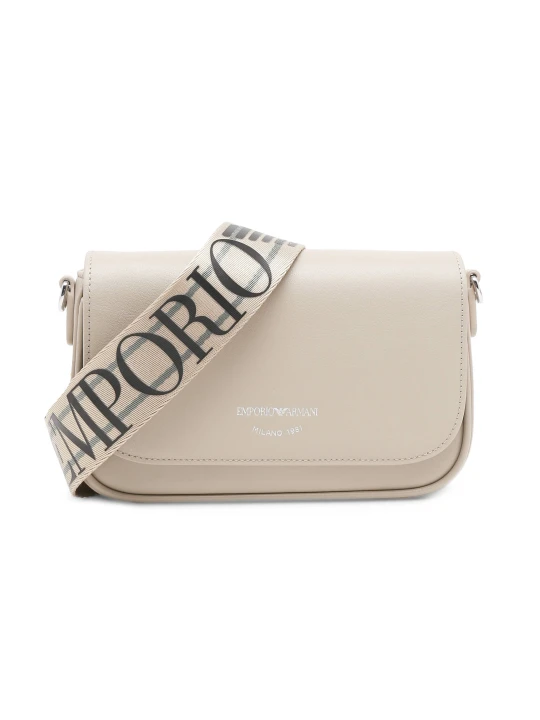 Zdjęcie produktu Emporio Armani Skórzana listonoszka beżowy