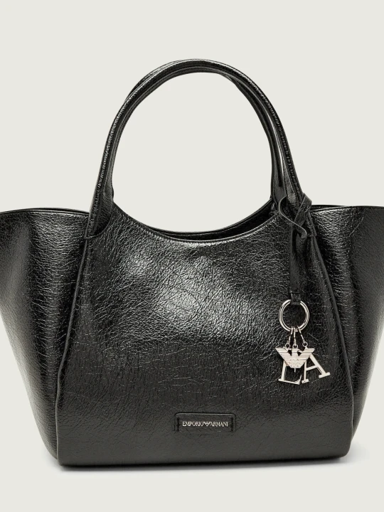 Zdjęcie produktu Emporio Armani Skórzana shopperka czarny