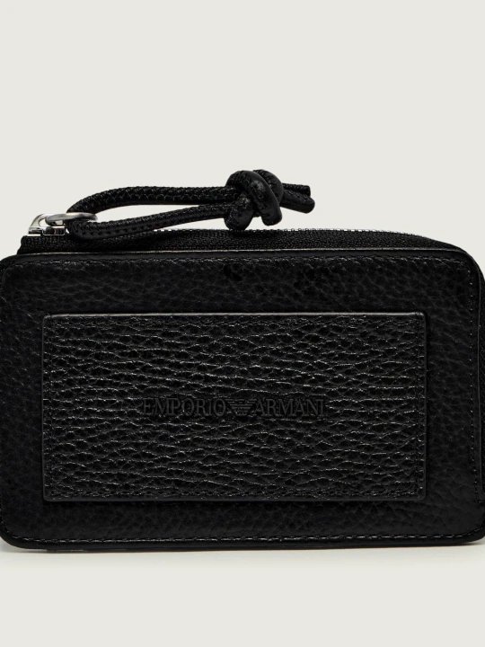 Zdjęcie produktu Emporio Armani Skórzane etui na karty czarny