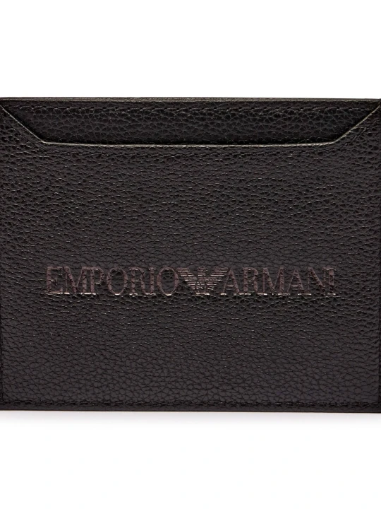 Zdjęcie produktu Emporio Armani Skórzane etui na karty czarny