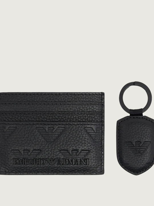 Zdjęcie produktu Emporio Armani Skórzane etui na karty + brelok