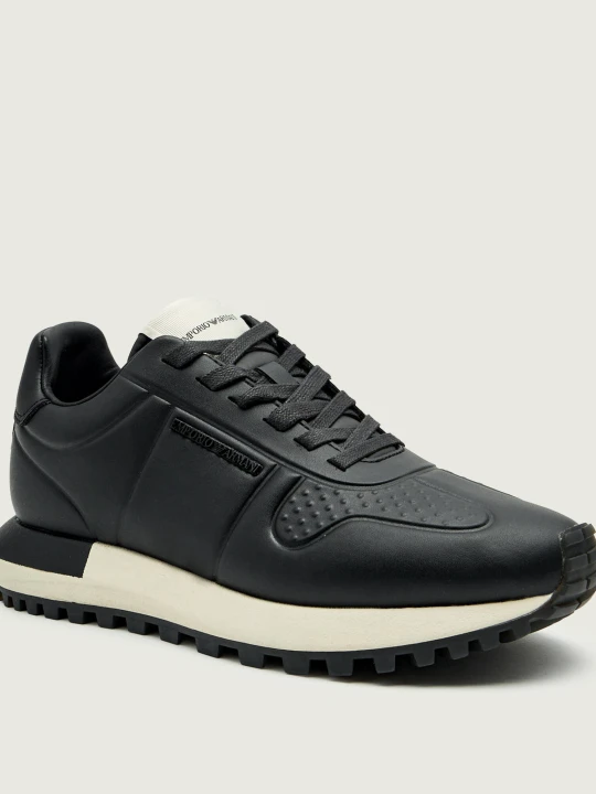 Zdjęcie produktu Emporio Armani Skórzane sneakersy czarny