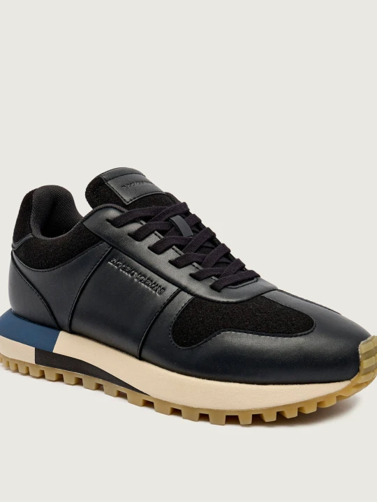 Zdjęcie produktu Emporio Armani Skórzane sneakersy granatowy