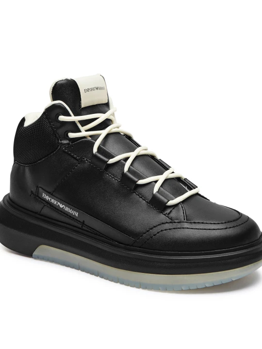 Zdjęcie produktu Emporio Armani Skórzane sneakersy czarny