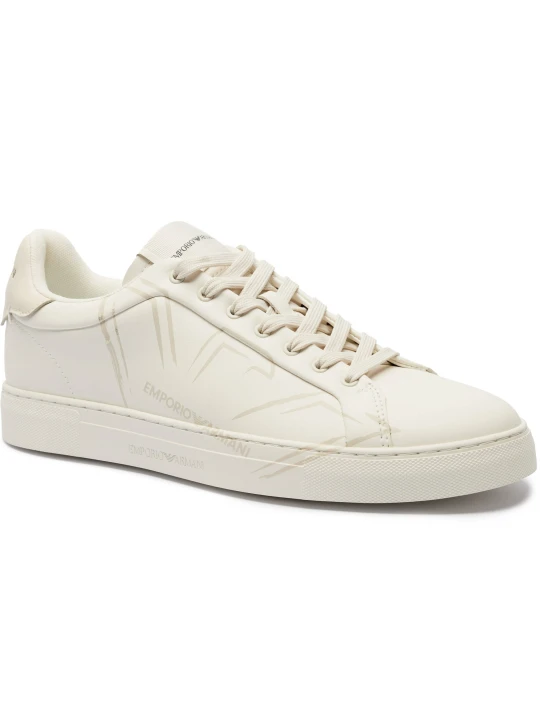 Zdjęcie produktu Emporio Armani Skórzane sneakersy ecru