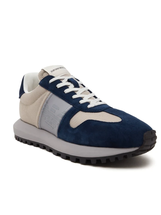 Zdjęcie produktu Emporio Armani Skórzane sneakersy granatowy