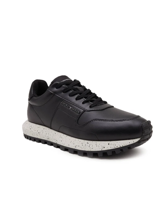 Zdjęcie produktu Emporio Armani Skórzane sneakersy czarny