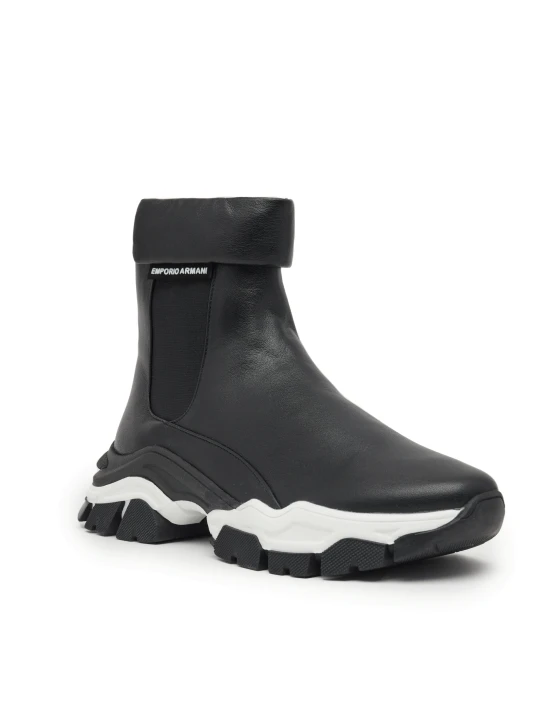 Zdjęcie produktu Emporio Armani Skórzane sneakersy czarny