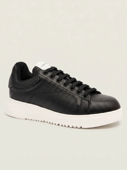 Zdjęcie produktu Emporio Armani Skórzane sneakersy czarny