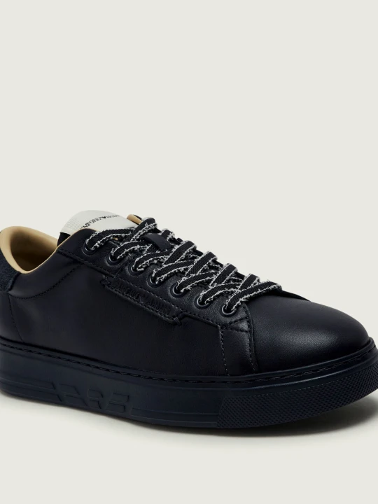 Zdjęcie produktu Emporio Armani Skórzane sneakersy granatowy