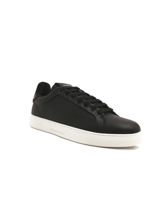 Zdjęcie produktu Emporio Armani Skórzane trampki czarny