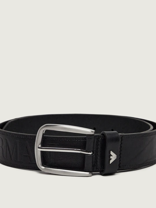 Zdjęcie produktu Emporio Armani Skórzany pasek czarny