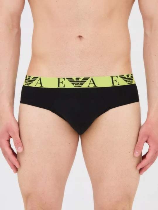 Zdjęcie produktu EMPORIO ARMANI Slipy 3-pack czarne, zielone, Rozmiar M