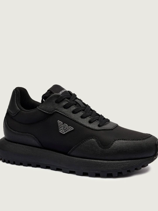 Zdjęcie produktu Emporio Armani Sneakersy | z dodatkiem skóry czarny