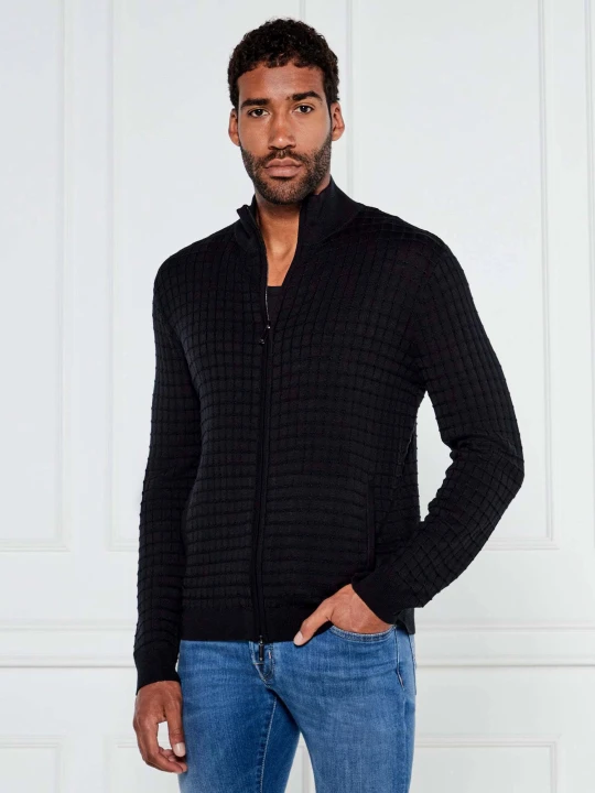 Zdjęcie produktu Emporio Armani Sweter | Regular Fit | z dodatkiem wełny czarny