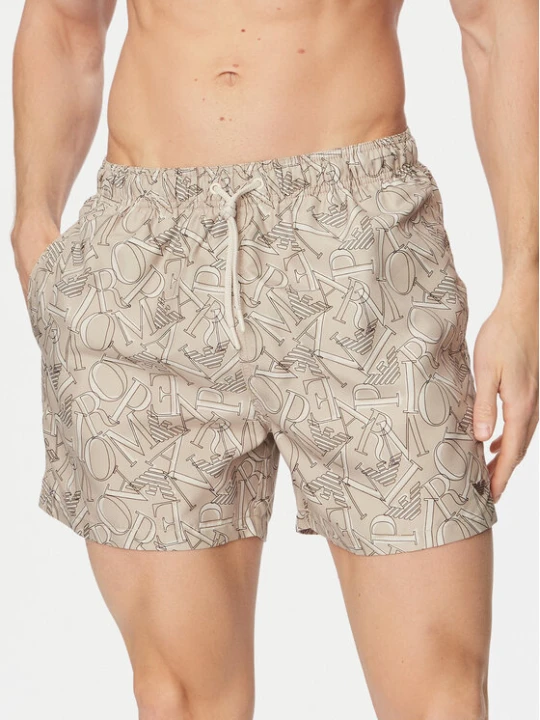 Zdjęcie produktu Emporio Armani Szorty kąpielowe EM000583 AF20440 F6056 Szary Regular Fit