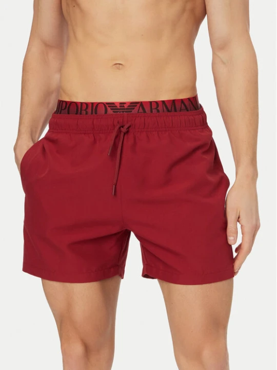 Zdjęcie produktu Emporio Armani Szorty sportowe EM000686 AF20432 U5050 Bordowy Regular Fit