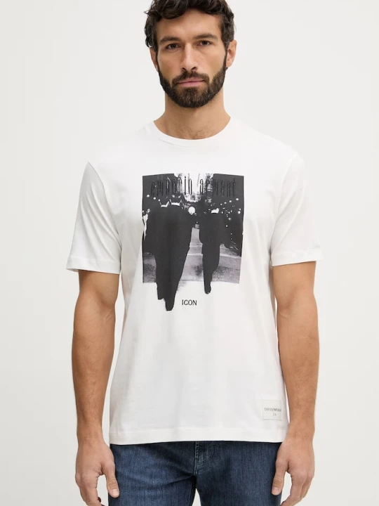 Zdjęcie produktu Emporio Armani t-shirt bawełniany biały