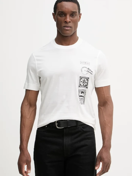 Zdjęcie produktu Emporio Armani t-shirt bawełniany biały