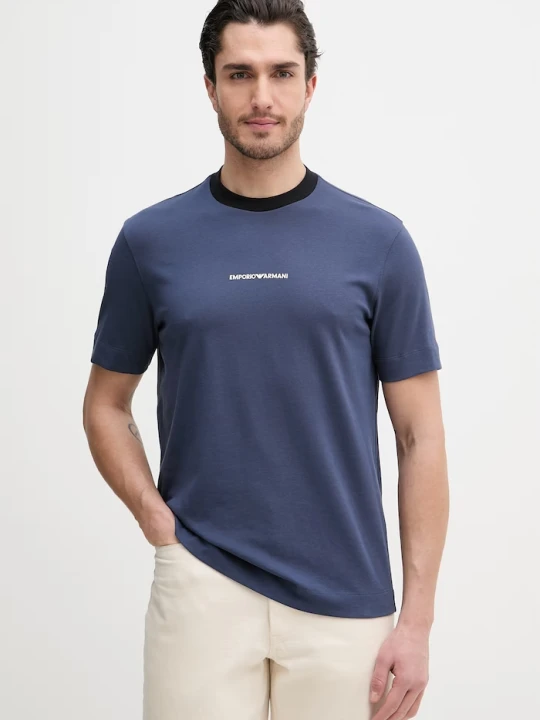 Zdjęcie produktu Emporio Armani t-shirt bawełniany granatowy