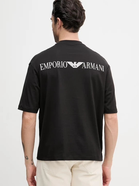 Zdjęcie produktu Emporio Armani t-shirt bawełniany czarny