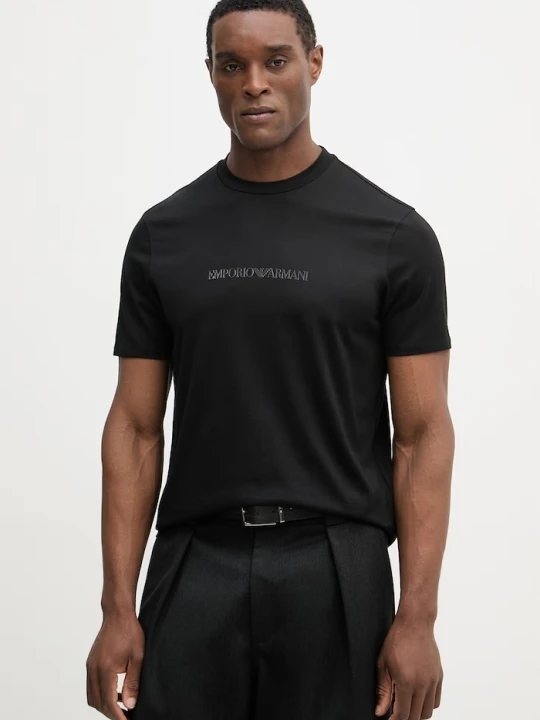Zdjęcie produktu Emporio Armani t-shirt bawełniany czarny