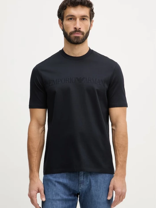 Zdjęcie produktu Emporio Armani t-shirt bawełniany granatowy