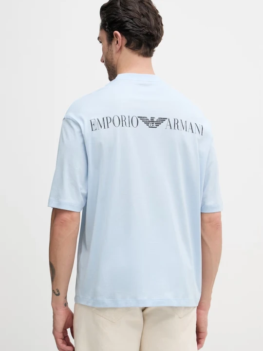 Zdjęcie produktu Emporio Armani t-shirt bawełniany niebieski